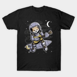 Astronaut Guitar Dogelon Mars ELON Coin To The Moon Crypto Token Cryptocurrency Blockchain Wallet Birthday Gift For Men Women Kids T-Shirt